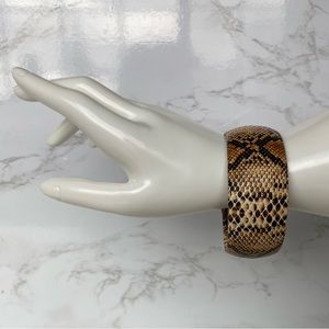 Women's Fashion Jewelry Brown Animal Print Chunky Bracelet One Size